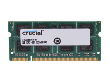 Crucial 2GB DDR2 667 (PC2 5300) Memory for Apple Model CT2G2S667M