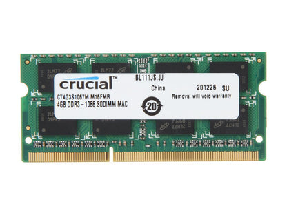 Crucial 4GB DDR3 1066 (PC3 8500) Unbuffered Memory for Mac Model CT4G3S1067M