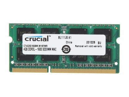 Crucial 4GB DDR3 1600 (PC3 12800) Memory for Apple Model CT4G3S160BM