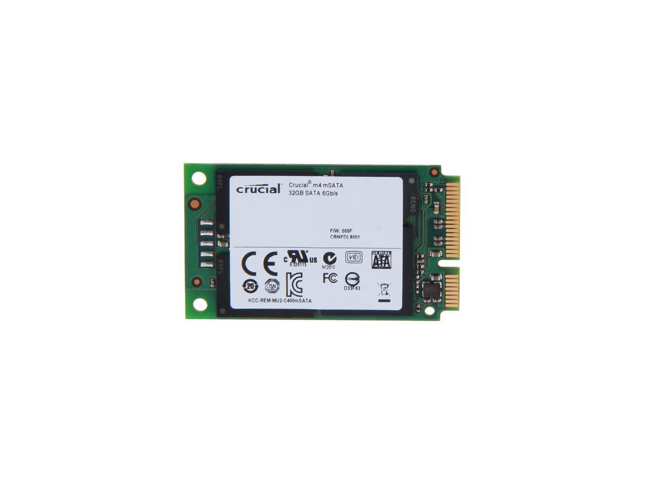 Crucial M4 32GB Mini-SATA (mSATA) MLC Internal Solid State Drive (SSD) CT032M4SSD3