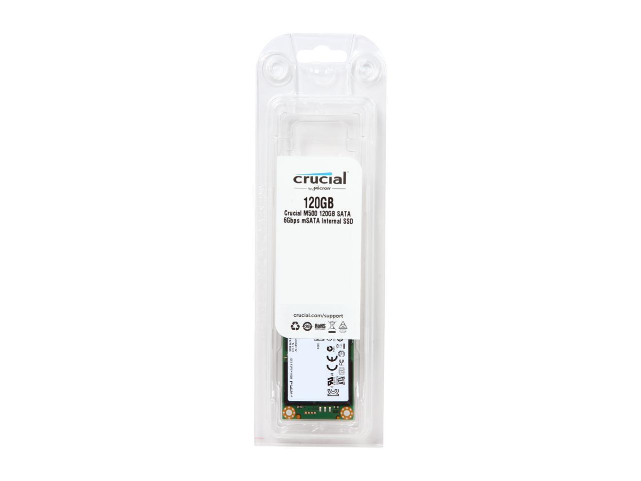 Crucial M500 120GB Mini-SATA (mSATA) MLC Internal Solid State Drive (SSD) CT120M500SSD3