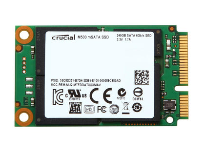 Crucial M500 240GB Mini-SATA (mSATA) MLC Internal Solid State Drive (SSD) CT240M500SSD3