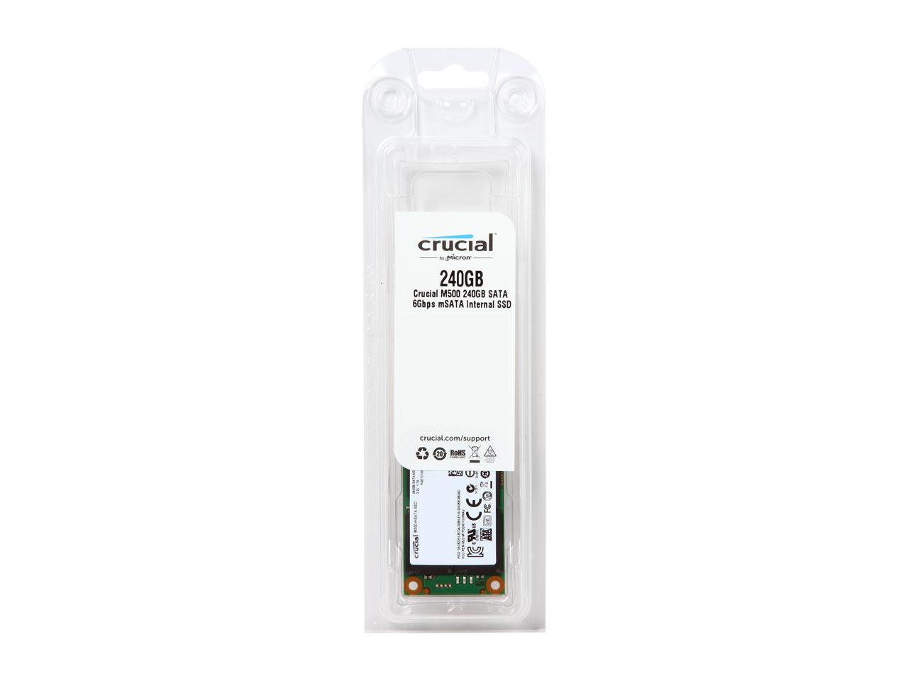 Crucial M500 240GB Mini-SATA (mSATA) MLC Internal Solid State Drive (SSD) CT240M500SSD3