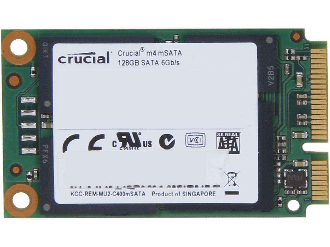 Manufacturer Recertified Crucial M4 128GB Mini-SATA (mSATA) MLC Internal Solid State Drive (SSD) CT128M4SSD3