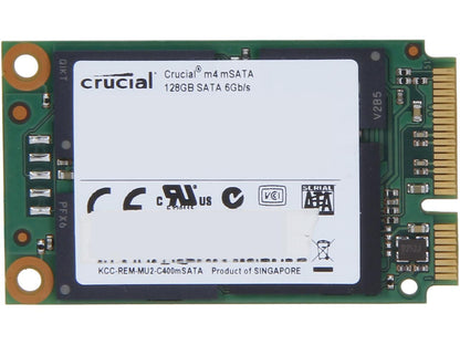 Manufacturer Recertified Crucial M4 128GB Mini-SATA (mSATA) MLC Internal Solid State Drive (SSD) CT128M4SSD3