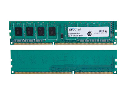 Crucial 4GB (2 x 2GB) 240-Pin DDR3 SDRAM DDR3 1600 (PC3 12800) Major Brand Chipset Desktop Memory Model CT2KIT25664BA160B