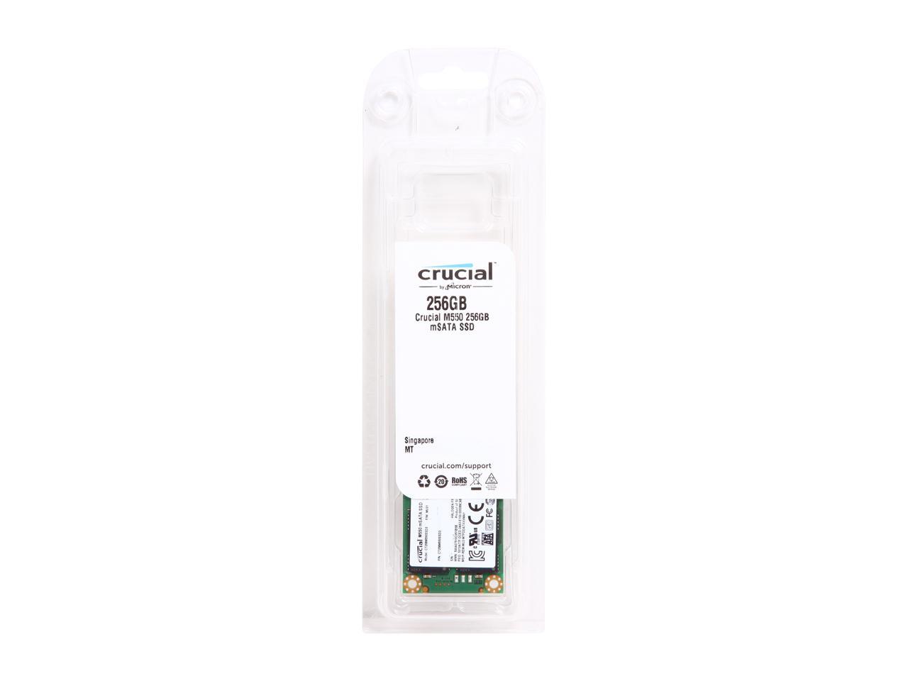 Crucial M550 mSATA 256GB Mini-SATA (mSATA) MLC Internal Solid State Drive (SSD) CT256M550SSD3