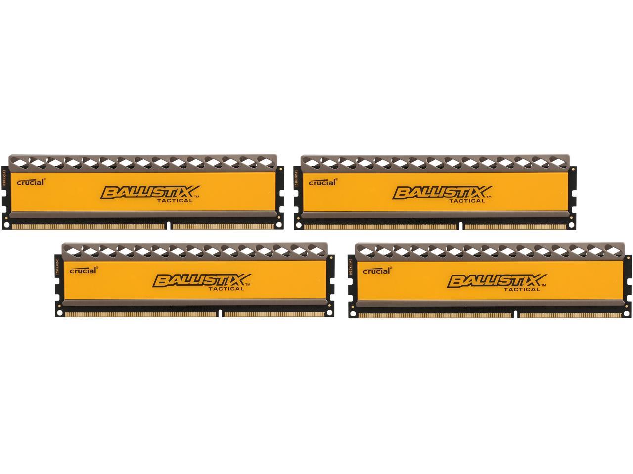 Ballistix Tactical 32GB (4 x 8GB) 240-Pin DDR3 SDRAM DDR3 1600 (PC3 12800) Desktop Memory Model BLT4KIT8G3D1608DT1TX0