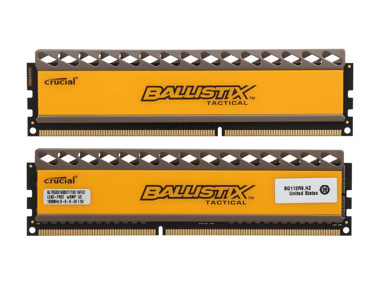 Ballistix Tactical 32GB (4 x 8GB) 240-Pin DDR3 SDRAM DDR3 1600 (PC3 12800) Desktop Memory Model BLT4KIT8G3D1608DT1TX0