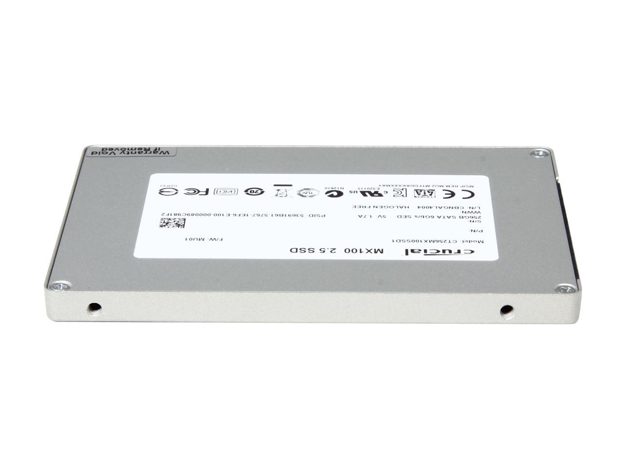 Crucial MX100 2.5" 256GB SATA III MLC Internal Solid State Drive (SSD) CT256MX100SSD1