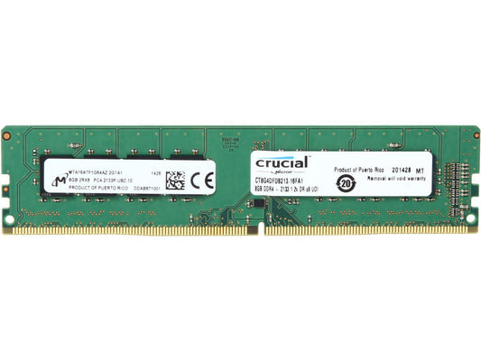 Crucial 8GB 288-Pin DDR4 SDRAM DDR4 2133 (PC4 17000) Desktop Memory Model CT8G4DFD8213