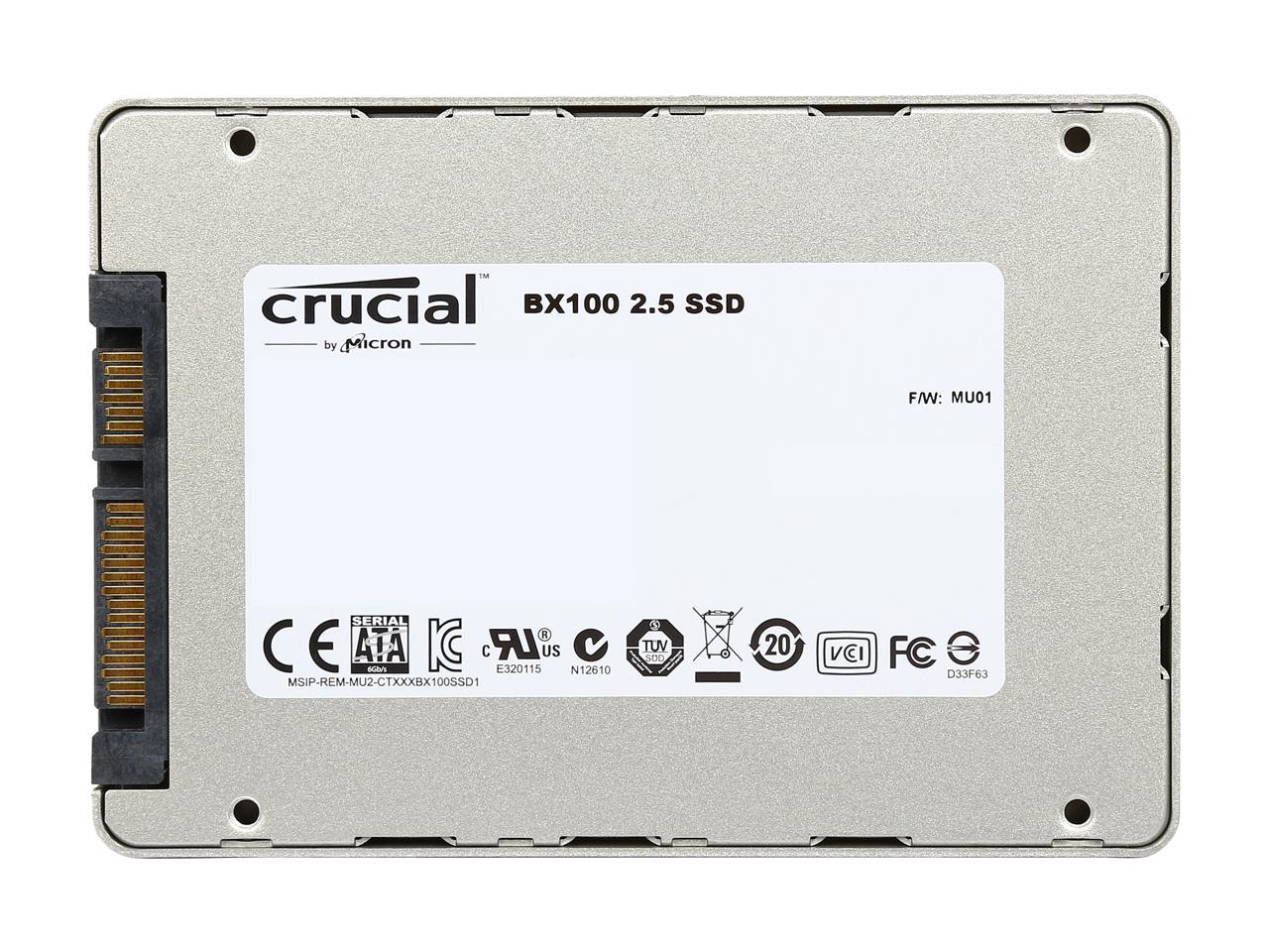 Crucial BX100 500GB SATA 2.5 inch Internal Solid State Drive (SSD) CT500BX100SSD1