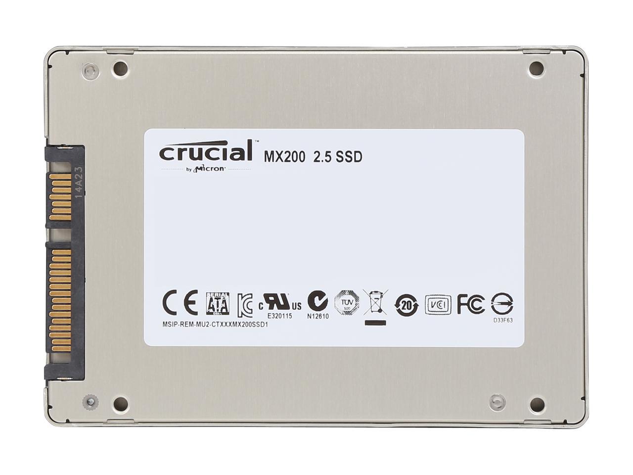 Crucial MX200 2.5" 500GB SATA 6Gbps (SATA III) Micron 16nm MLC NAND Internal Solid State Drive (SSD) CT500MX200SSD1