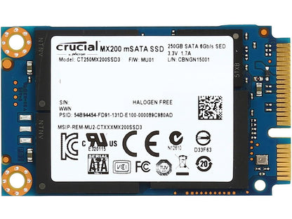 Crucial MX200 mSATA 250GB SATA 6Gbps (SATA III) Micron 16nm MLC NAND Internal Solid State Drive (SSD) CT250MX200SSD3
