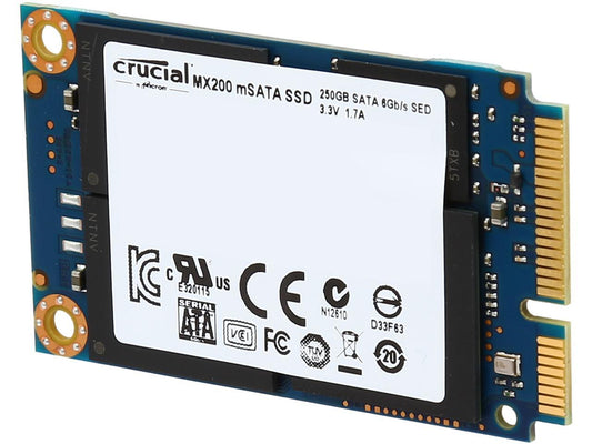 Crucial MX200 mSATA 250GB SATA 6Gbps (SATA III) Micron 16nm MLC NAND Internal Solid State Drive (SSD) CT250MX200SSD3