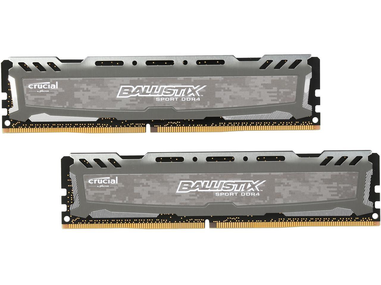 Ballistix Sport LT 8GB (2 x 4GB) 288-Pin DDR4 SDRAM DDR4 2400 (PC4 19200) Desktop Memory Model BLS2K4G4D240FSB