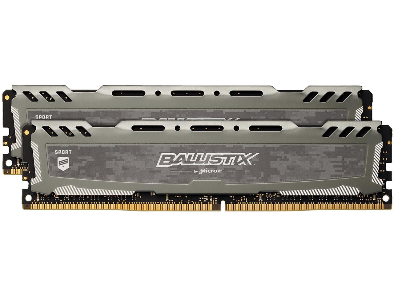Ballistix Sport LT 8GB (2 x 4GB) 288-Pin DDR4 SDRAM DDR4 2400 (PC4 19200) Desktop Memory Model BLS2K4G4D240FSB
