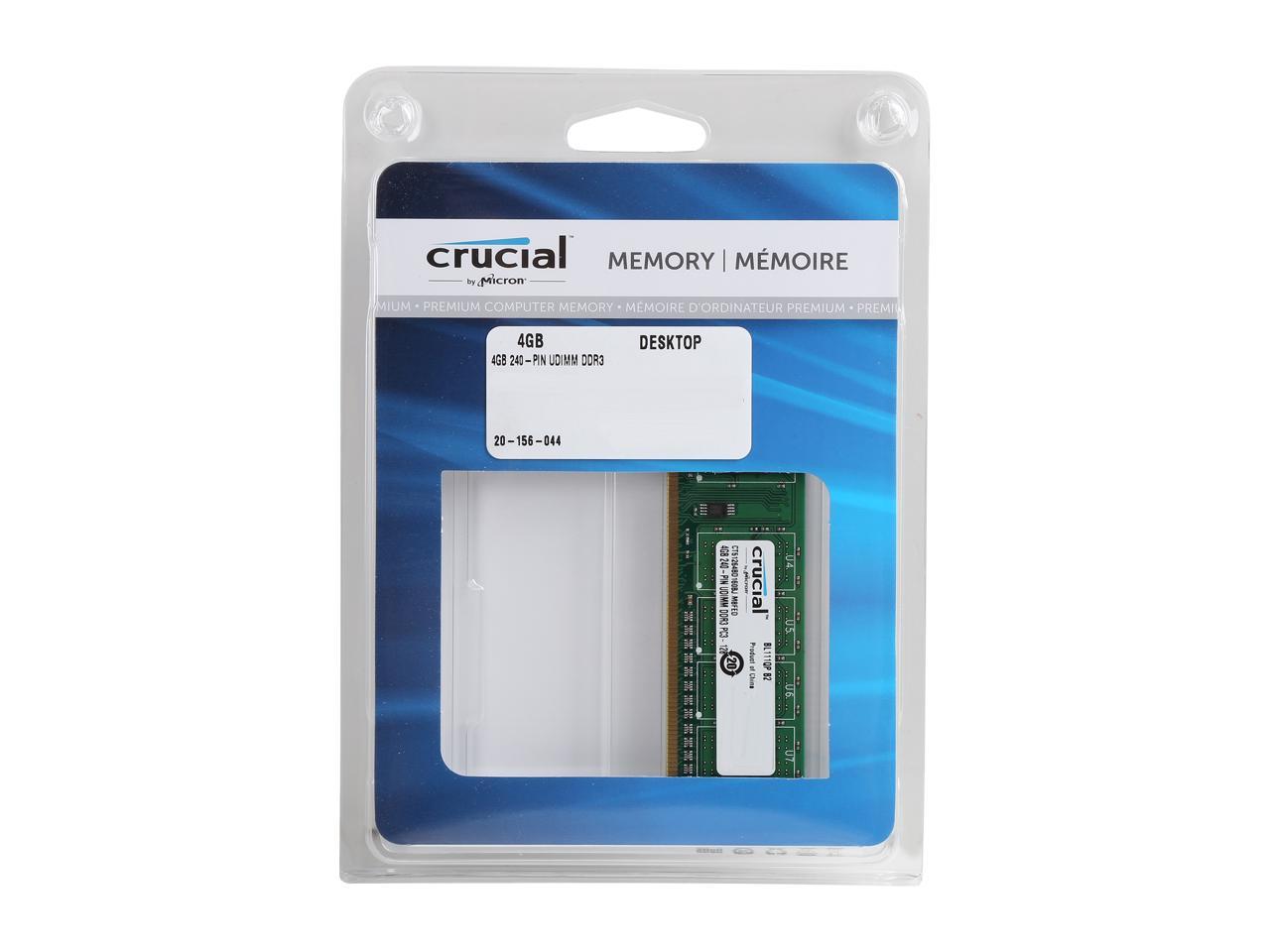 Crucial 4GB 240-Pin DDR3 SDRAM DDR3L 1600 (PC3L 12800) High Density Desktop Memory Model CT51264BD160BJ
