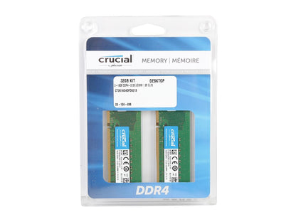Crucial 32GB (2 x 16GB) 288-Pin DDR4 SDRAM DDR4 2133 (PC4 17000) Major Brand Chipset Desktop Memory Model CT2K16G4DFD8213