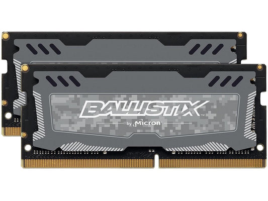 Crucial Ballistix Sport LT 2400 MHz DDR4 DRAM Laptop Gaming Memory Kit 32GB (16GBx2) CL16 BLS2K16G4S240FSD (Gray)