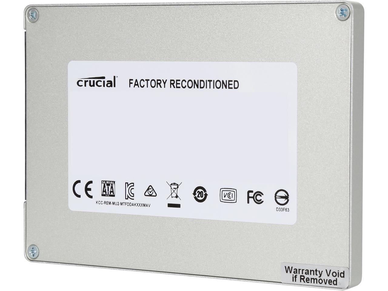 Crucial MX100 2.5" 128GB SATA III Internal Solid State Drive (SSD) CT128MX100SSD1 - Factory Recertified