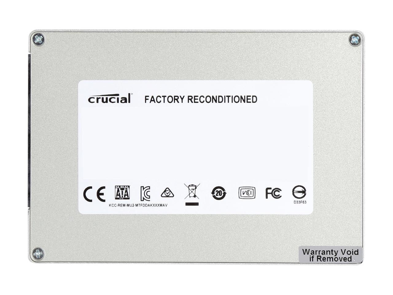 Crucial MX100 2.5" 128GB SATA III Internal Solid State Drive (SSD) CT128MX100SSD1 - Factory Recertified