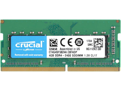 Crucial 4GB Single DDR4 2400 (PC4 19200) 260-Pin SODIMM Memory - CT4G4SFS824A