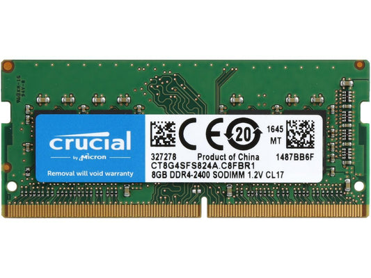 Crucial 8GB Single DDR4 2400 (PC4 19200) 260-Pin SODIMM Memory - CT8G4SFS824A