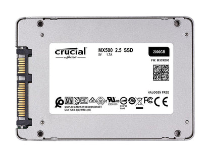 Crucial MX500 2TB 3D NAND SATA 2.5 Inch Internal SSD, up to 560 MB/s - CT2000MX500SSD1