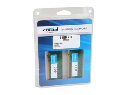 Crucial 64GB (4 x 16GB) DDR4 2666MHz DRAM (Desktop Memory) CL19 1.2V DR DIMM (288-pin) CT4K16G4DFD8266