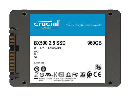 Crucial BX500 2.5" 960GB SATA III 3D NAND Internal Solid State Drive (SSD) CT960BX500SSD1