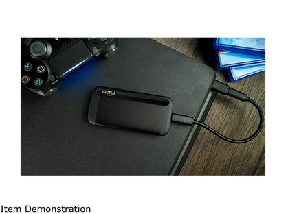 Crucial 1TB X8 Portable SSD - Up to 1050 MB/s - USB 3.2 - USB-C, USB-A - CT1000X8SSD9