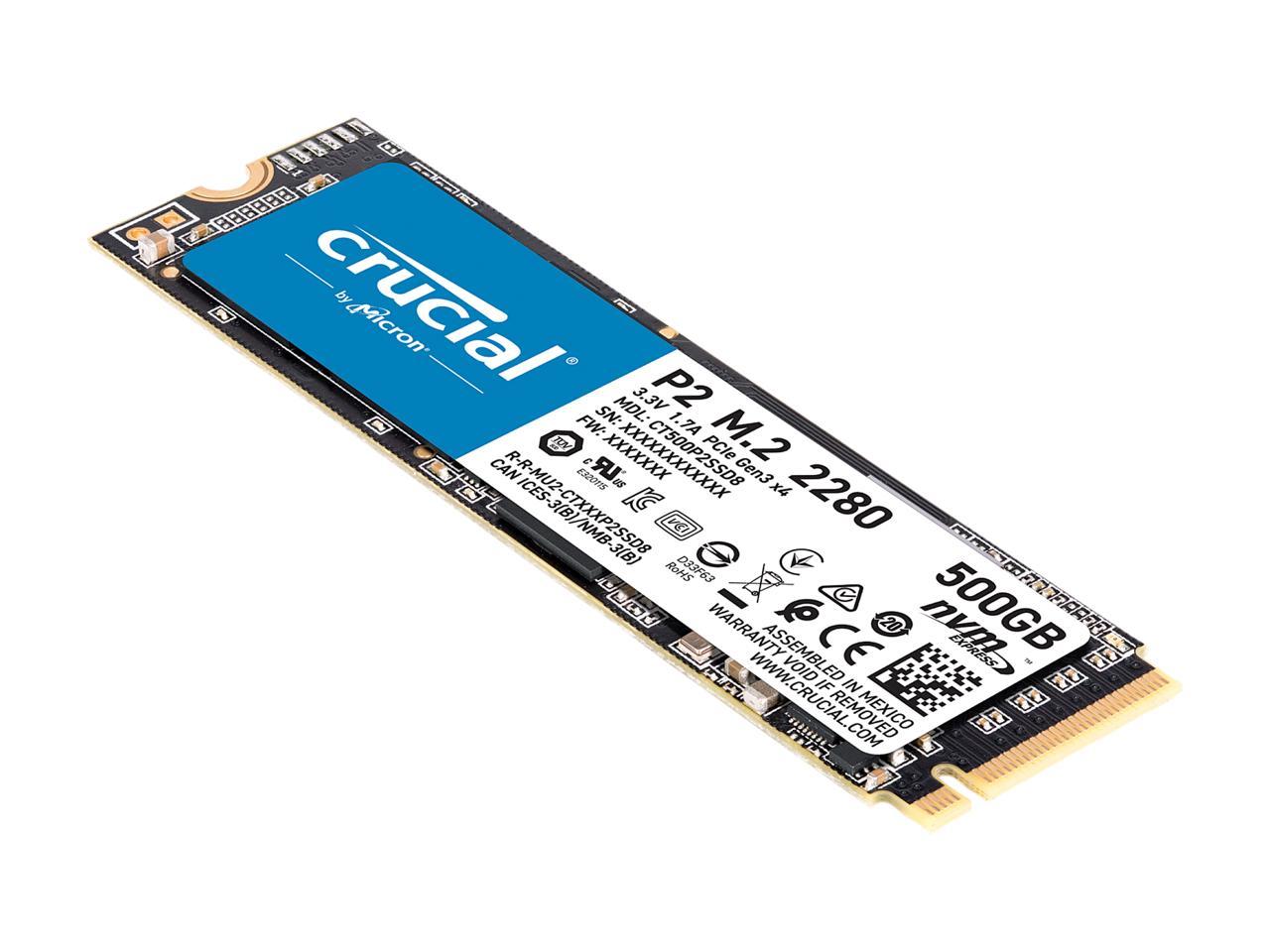 Crucial P2 250GB 3D NAND NVMe PCIe M.2 SSD Up to 2100 MB/s - CT250P2SSD8