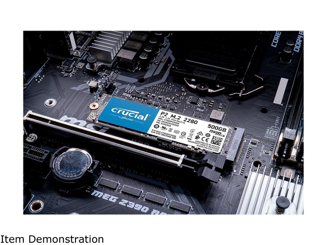 Crucial P2 250GB 3D NAND NVMe PCIe M.2 SSD Up to 2100 MB/s - CT250P2SSD8
