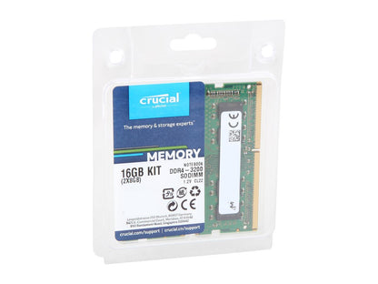 Crucial 16GB (2 x 8GB) 260-Pin DDR4 SO-DIMM DDR4 3200 (PC4 25600) Laptop Memory Model CT2K8G4SFRA32A