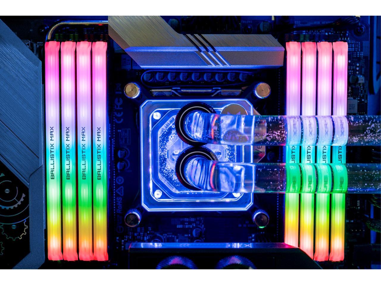 Crucial Ballistix MAX RGB 32GB (2 x 16GB) 288-Pin DDR4 SDRAM DDR4 4400 (PC4 35200) Intel XMP 2.0 Desktop Memory Model BLM2K16G44C19U4BL