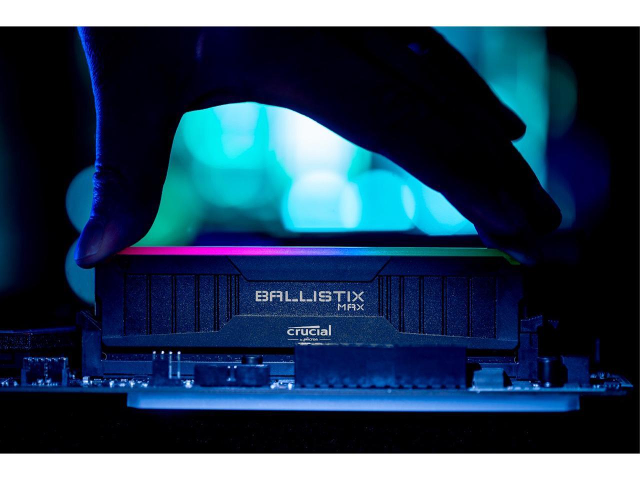 Crucial Ballistix MAX RGB 32GB (2 x 16GB) 288-Pin DDR4 SDRAM DDR4 4400 (PC4 35200) Intel XMP 2.0 Desktop Memory Model BLM2K16G44C19U4BL