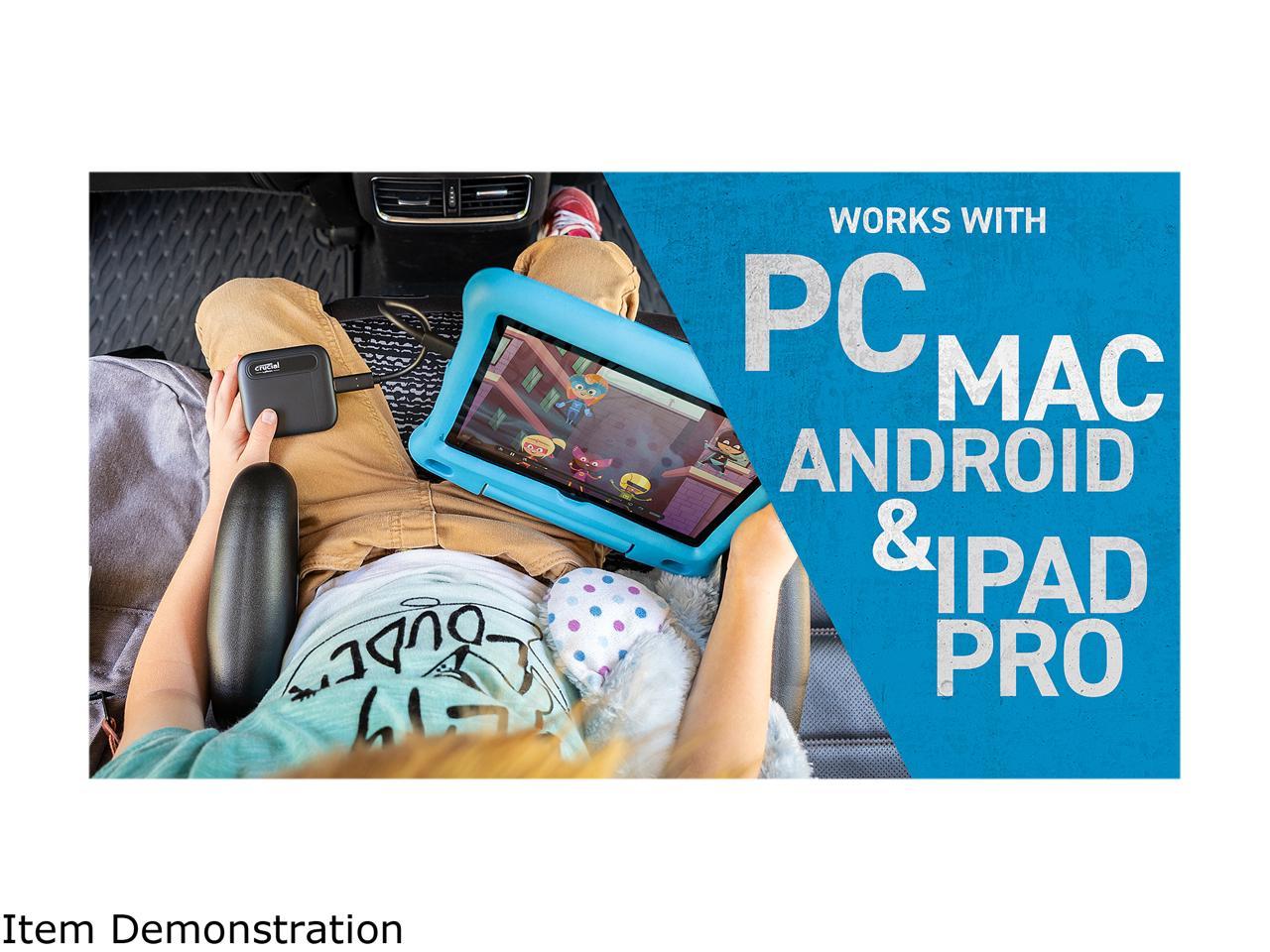 Crucial X6 1TB Portable SSD - Up to 800 MB/s - USB 3.2 - External Solid State Drive, USB-C - CT1000X6SSD9