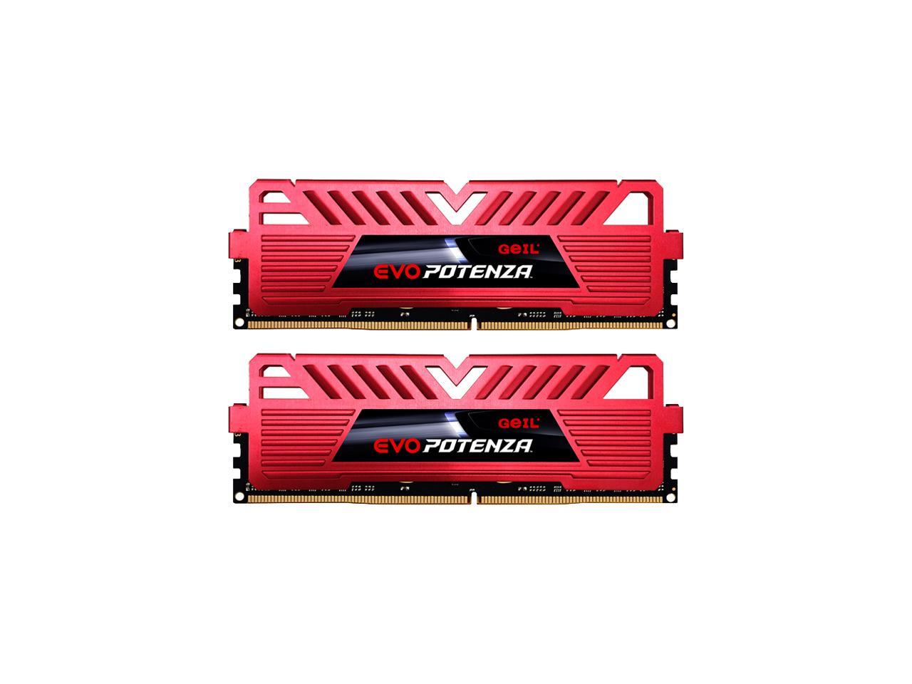 GeIL EVO POTENZA 16GB (2 x 8GB) 288-Pin DDR4 SDRAM DDR4 2400 (PC4 19200) Desktop Memory Model GPR416GB2400C16DC