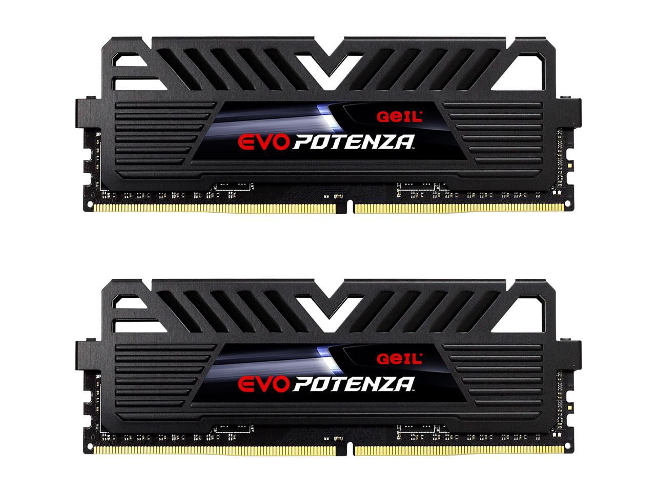 GeIL EVO POTENZA AMD 16GB (2 x 8GB) 288-Pin DDR4 SDRAM DDR4 2400 (PC4 19200) Desktop Memory Model GAPB416GB2400C16DC