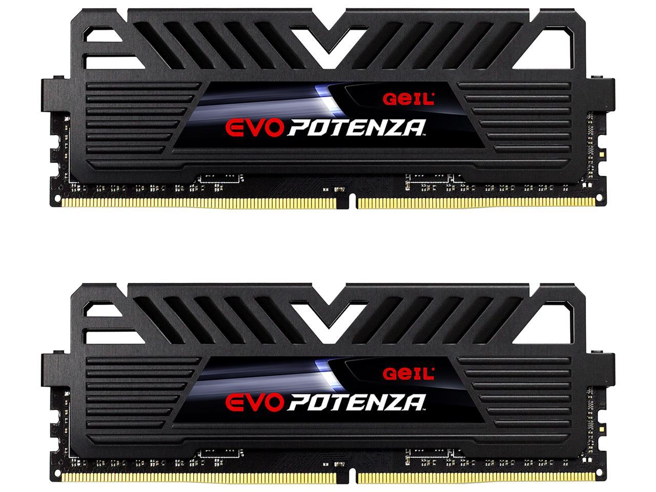 GeIL EVO POTENZA 16GB (2 x 8GB) 288-Pin DDR4 SDRAM DDR4 3000 (PC4 24000) Intel XMP 2.0 Desktop Memory Model GPB416GB3000C16ADC