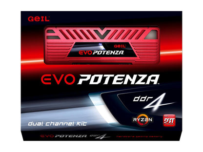 GeIL EVO POTENZA AMD 16GB (2 x 8GB) 288-Pin DDR4 SDRAM DDR4 3000 (PC4 24000) Intel XMP 2.0 Desktop Memory Model GAPR416GB3000C16ADC