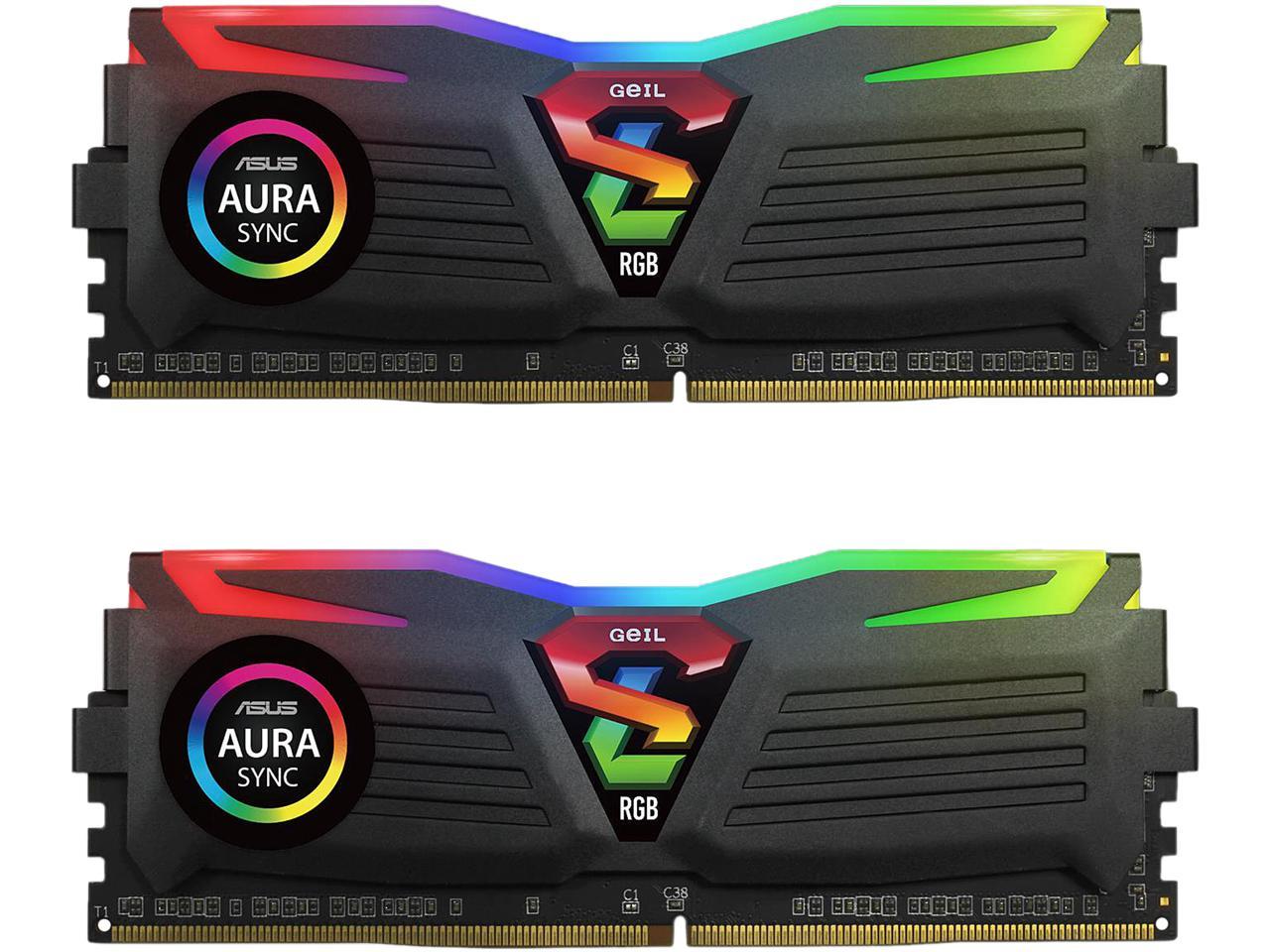 GeIL SUPER LUCE RGB SYNC AMD Edition 16GB (2 x 8GB) 288-Pin DDR4 SDRAM DDR4 3200 (PC4 25600) Intel XMP 2.0 Desktop Memory Model GALS416GB3200C16ADC
