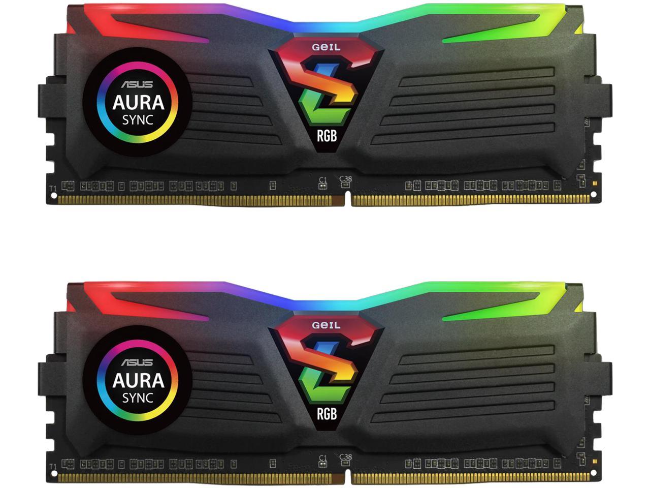 GeIL SUPER LUCE RGB SYNC 8GB (2 x 4GB) 288-Pin DDR4 SDRAM DDR4 2400 (PC4 19200) Desktop Memory Model GLS48GB2400C16DC