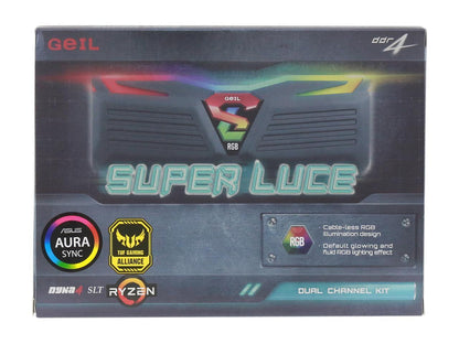 GeIL SUPER LUCE RGB SYNC AMD Edition 16GB (2 x 8GB) 288-Pin DDR4 SDRAM DDR4 3200 (PC4 25600) Intel XMP 2.0 Desktop Memory - TUF Gaming Alliance Model GALTS416GB3200C16ADC