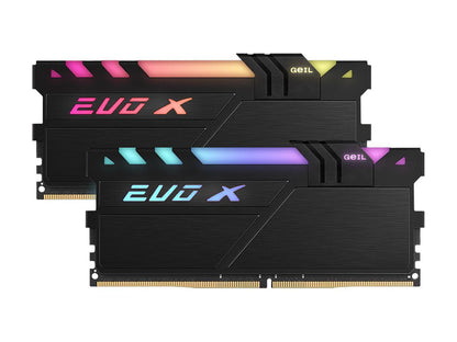GeIL EVO X II 16GB (2 x 8GB) 288-Pin DDR4 SDRAM DDR4 3600 (PC4 28800) Intel XMP 2.0 Desktop Memory Model GEXSB416GB3600C18ADC