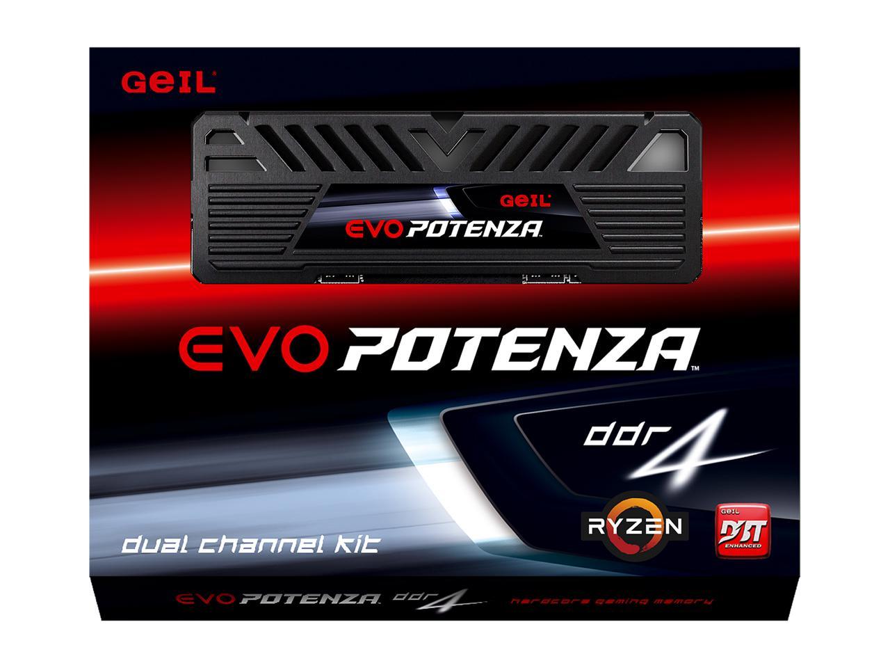GeIL EVO POTENZA AMD 16GB (2 x 8GB) 288-Pin DDR4 SDRAM DDR4 3200 (PC4 25600) Intel XMP 2.0 Desktop Memory Model GAPB416GB3200C16ADC