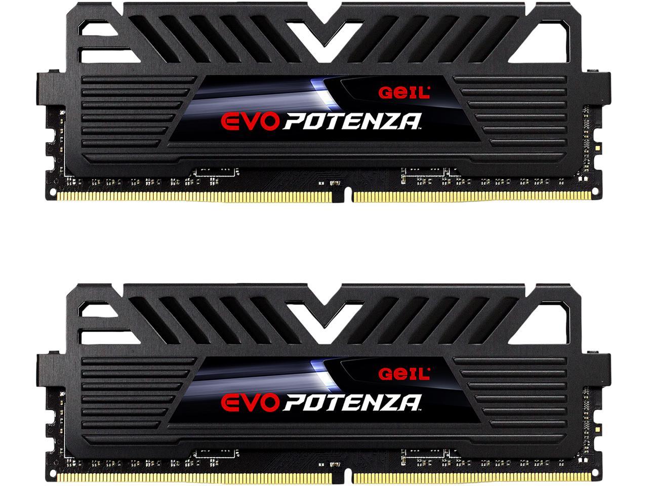 GeIL EVO POTENZA AMD 32GB (2 x 16GB) 288-Pin DDR4 SDRAM DDR4 3200 (PC4 25600) Intel XMP 2.0 Desktop Memory Model GAPB432GB3200C16BDC