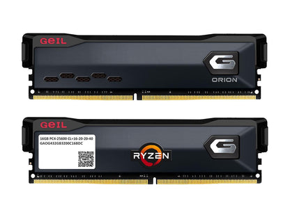 GeIL ORION AMD Edition 32GB (2 x 16GB) 288-Pin DDR4 SDRAM DDR4 3200 (PC4 25600) Intel XMP 2.0 Desktop Memory Model GAOG432GB3200C16BDC