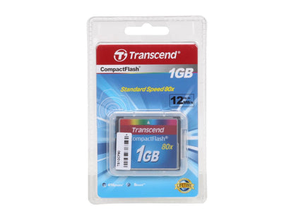 Transcend 1GB Compact Flash (CF) Flash Card Model TS1GCF80